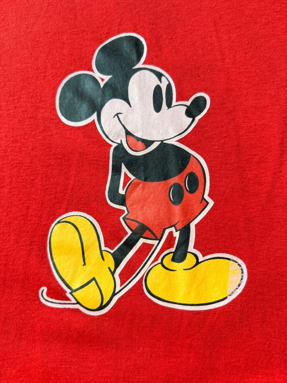 Vintage Mickey Mouse Red Graphic T-Shirt USA Single Stitch Adult Medium - Picture 3 of 6